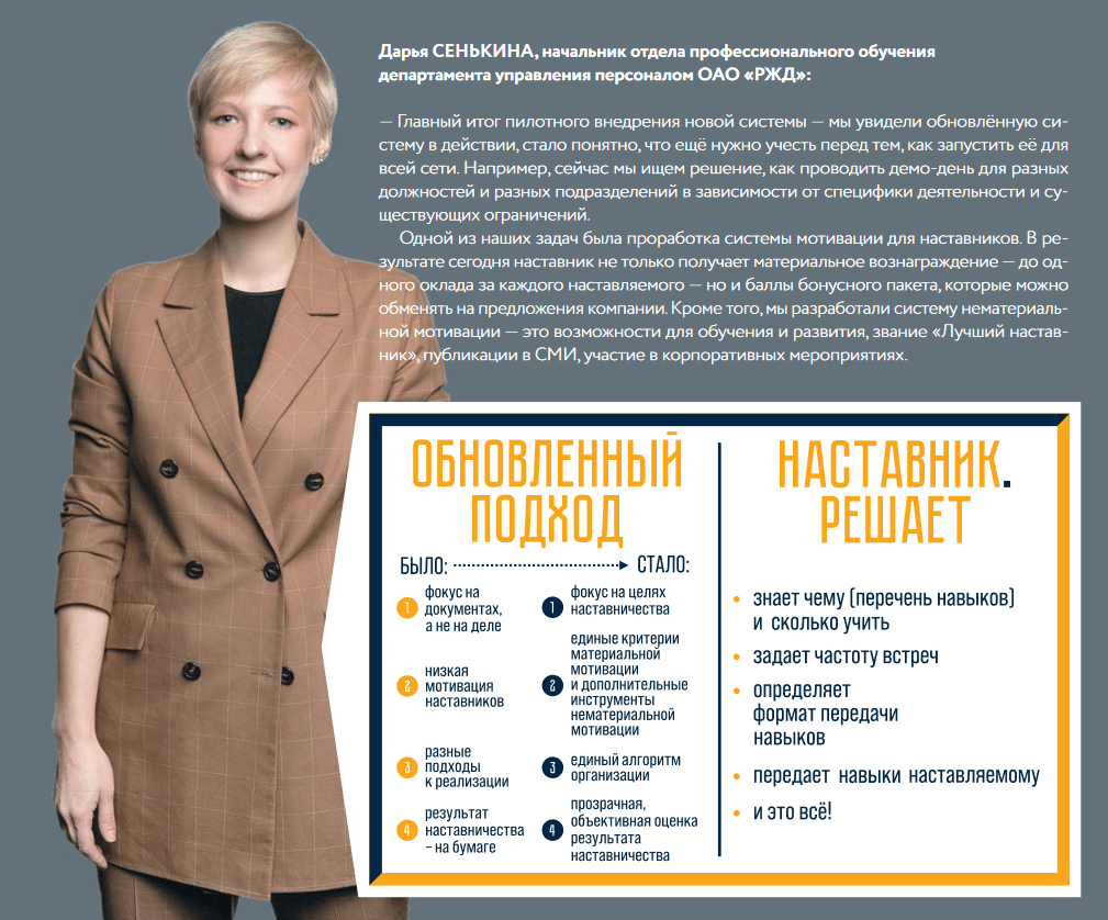 Дарья СЕНЬКИНА, начальник отдела профессионального обучения департамента управления персоналом ОАО «РЖД» Дарья СЕНЬКИНА, начальник отдела профессионального обучения департамента управления персоналом ОАО «РЖД»